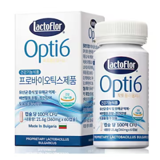 락토플로어 락토플러옵티6 프로바이오틱스 360mg x 60캡슐